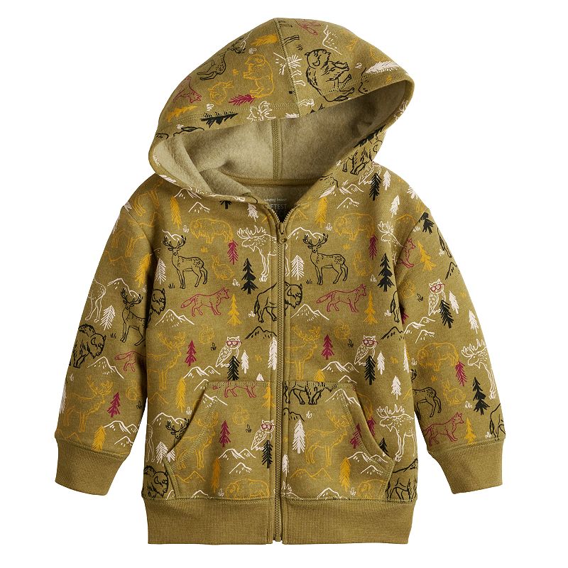 Toddler Boy Jumping Beans® Allover Print Fleece Full Zip Hoodie