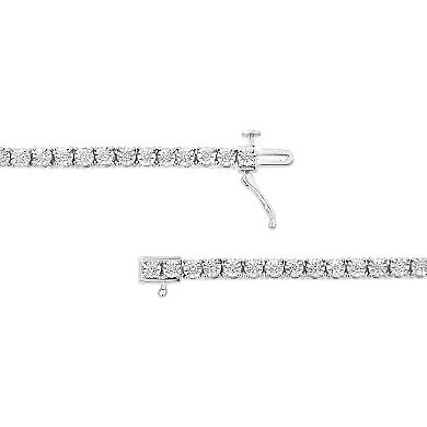 Haus of Brilliance Sterling Silver 2 Carat T.W. Lab-Grown Diamond Tennis Bracelet