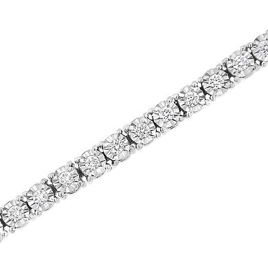 Haus of Brilliance Sterling Silver 2 Carat T.W. Lab-Grown Diamond Tennis Bracelet