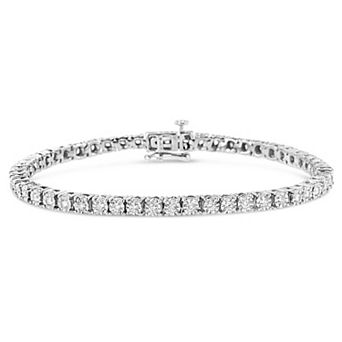 Haus of Brilliance Sterling Silver 1/2 Carat T.W. Lab-Grown Diamond Tennis Bracelet