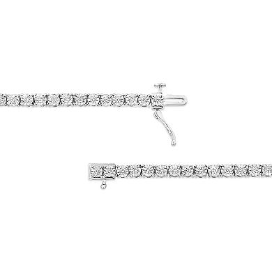 Haus of Brilliance Sterling Silver 1 Carat T.W. Lab-Grown Diamond Tennis Bracelet