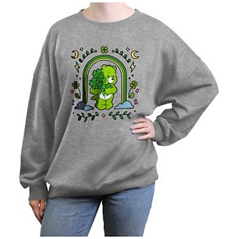 Juniors' Care Bears Green Rainbow Graphic Fleece