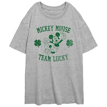 Disney's Mickey Mouse Team Lucky Juniors' Oversize Graphic Tee