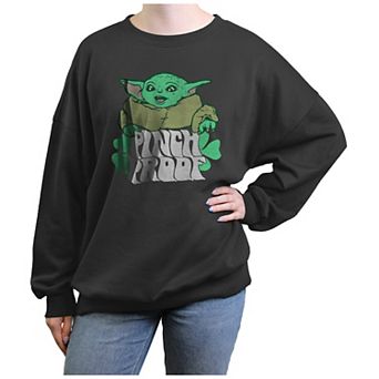 Juniors' The Mandalorian Grogu Pinch Proof Graphic Fleece