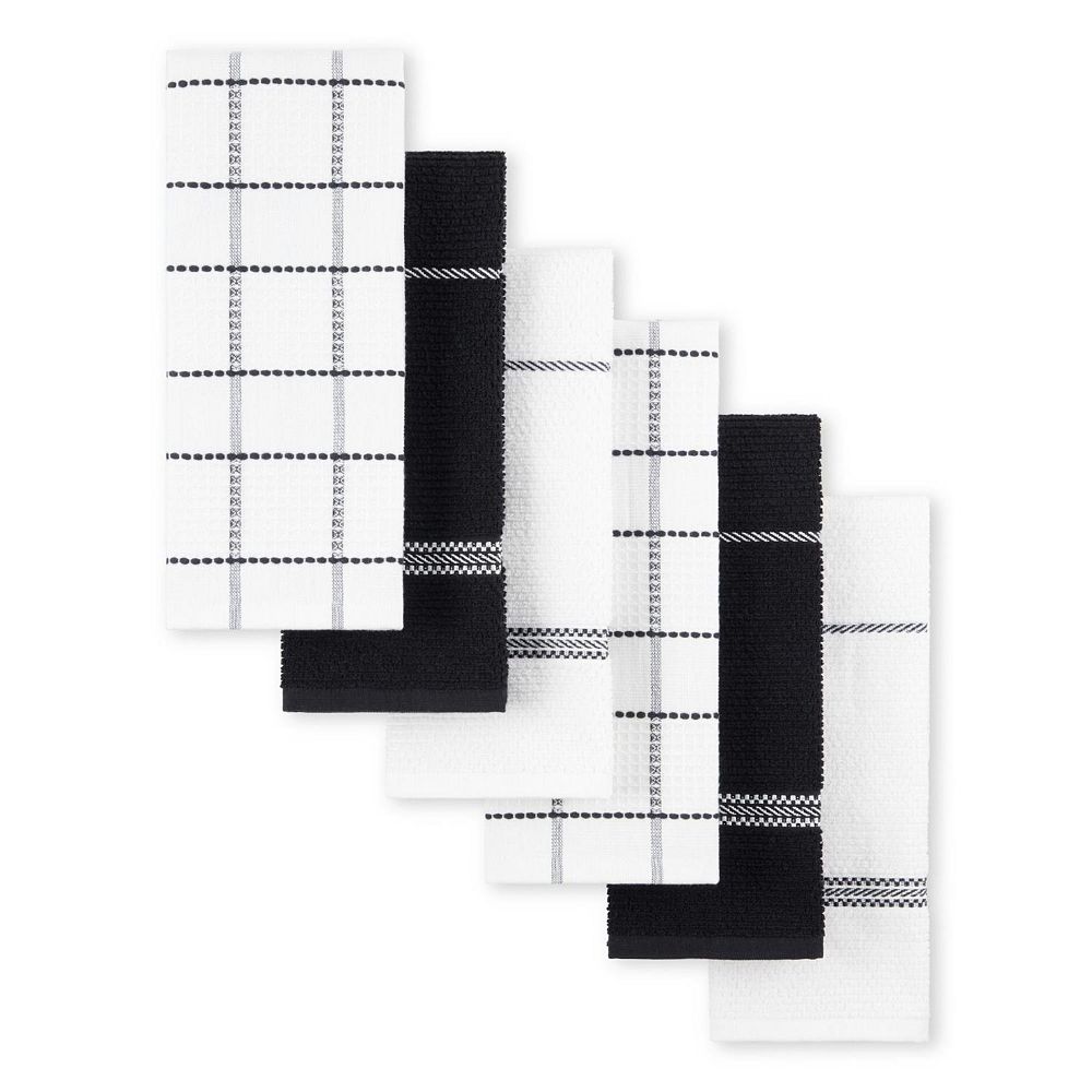 Martha Stewart Modern Waffle 6-Pack Kitchen Towel Set