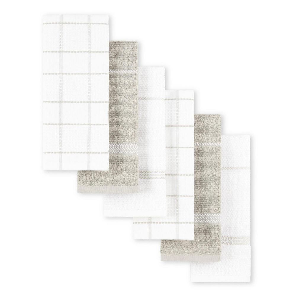 Martha Stewart Modern Waffle 6-Pack Kitchen Towel Set
