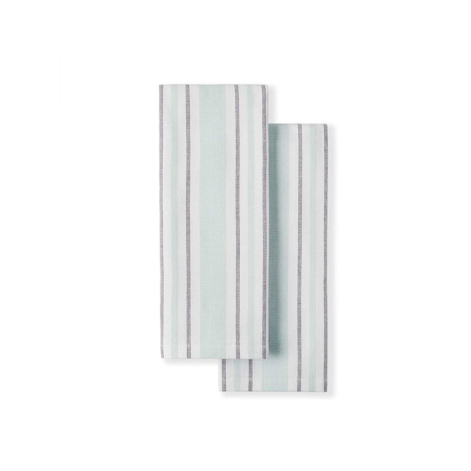 Martha Stewart Dual Purpose 2-Pack Kitchen Towel Set, Blue