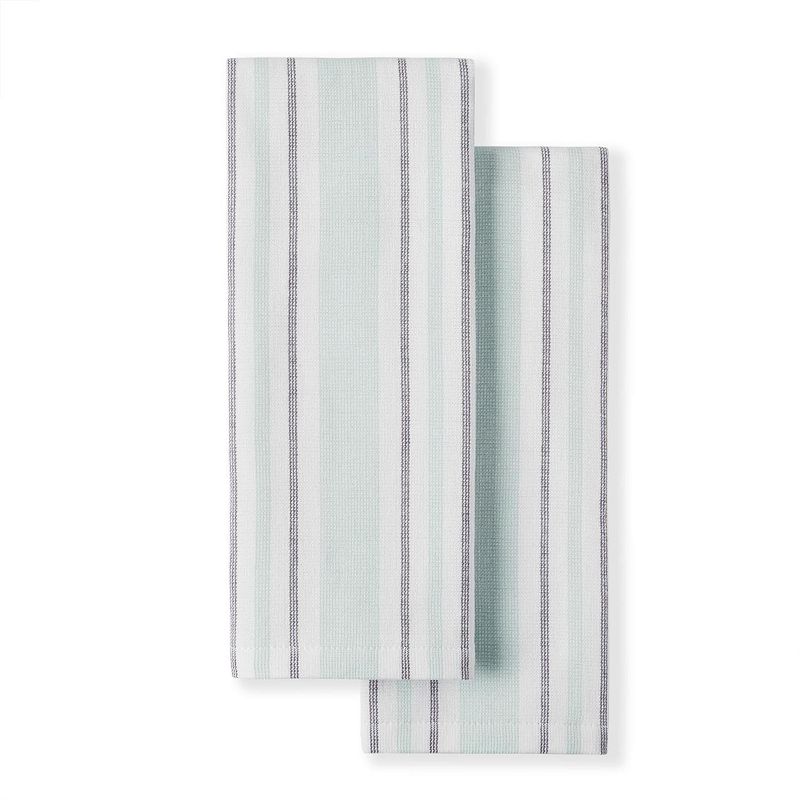 Martha Stewart Dual Purpose 2-Pack Kitchen Towel Set, Blue