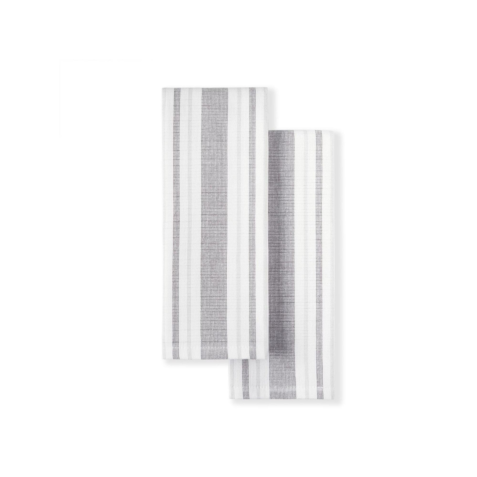 Martha Stewart Dual Purpose 2-Pack Kitchen Towel Set, Gray