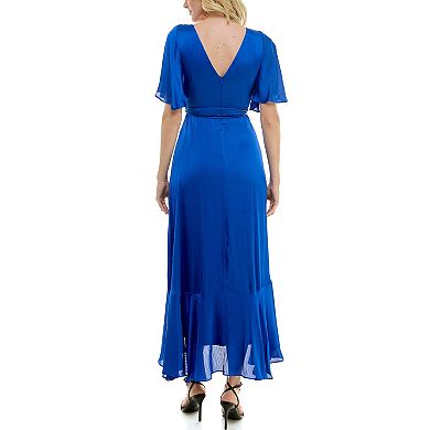 Women's Taylor Dress Flutter Sleeve A-Line Maxi Dress