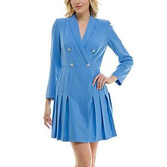 Women's Taylor Pleated Skirt Crepe Dress