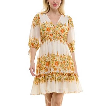 Women's Taylor Fit & Flare V-Neck Mini Dress