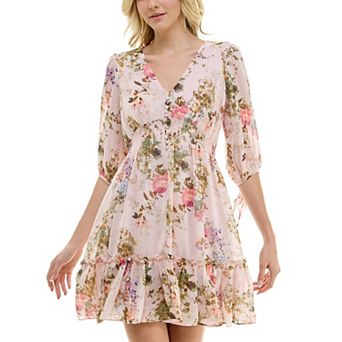 Women's Taylor Fit & Flare V-Neck Mini Dress