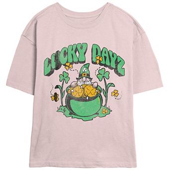 Juniors' Lucky Dayz Skimmer Graphic Tee