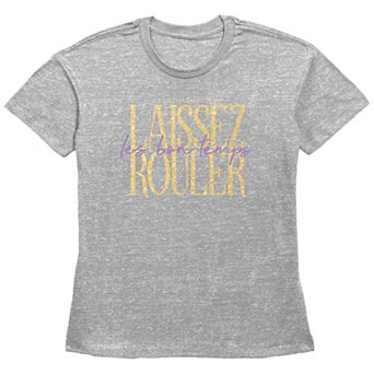 Women's Laissez Ruler Les Bon Temps Basic Fit Graphic Tee