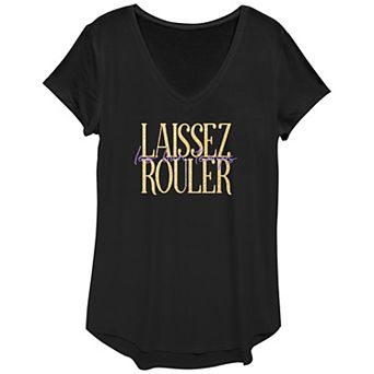 Women's Laissez Ruler Les Bon Temps V-Neck Graphic Tee