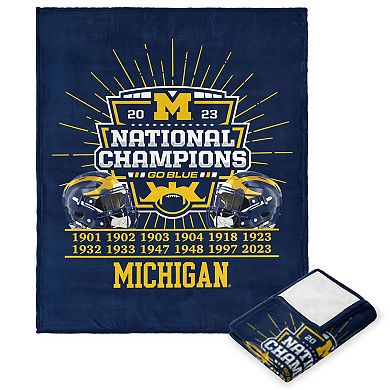 Michigan Wolverines NCAA 2023 College Football Champions Silk Touch Throw