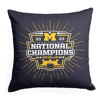 Michigan Wolverines NCAA 2023 College Football Champions Throw Pillow