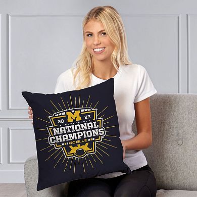 Michigan Wolverines NCAA 2023 College Football Champions Throw Pillow