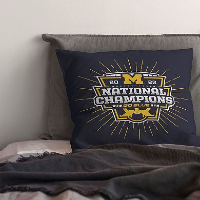 Michigan Wolverines NCAA 2023 College Football Champions Throw Pillow