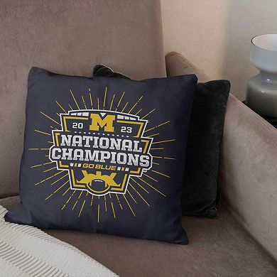Michigan Wolverines NCAA 2023 College Football Champions Throw Pillow