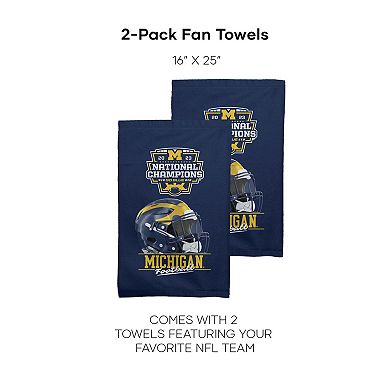 Michigan Wolverines NCAA 2023 College Football Champions 2-Pack Fan Towels