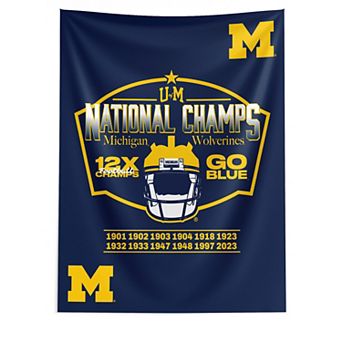 Michigan Wolverines NCAA 2023 College Football Champions Wall Tapestry