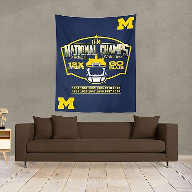 Michigan Wolverines NCAA 2023 College Football Champions Wall Tapestry