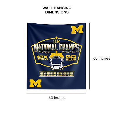 Michigan Wolverines NCAA 2023 College Football Champions Wall Tapestry