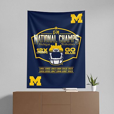 Michigan Wolverines NCAA 2023 College Football Champions Wall Tapestry
