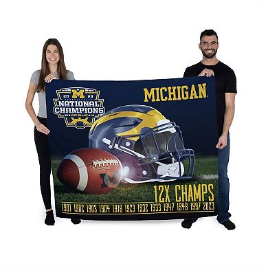 Michigan Wolverines NCAA 2023 College Football Champions Training Michigan Printed Wall Tapestry