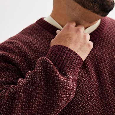 Big & Tall Sonoma Goods For Life® Knit Crewneck Sweater