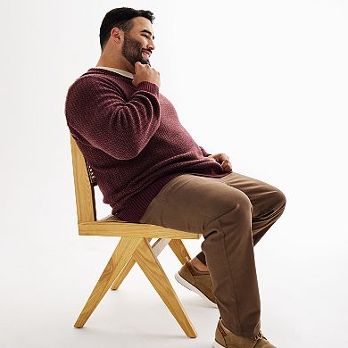 Big & Tall Sonoma Goods For Life® Knit Crewneck Sweater