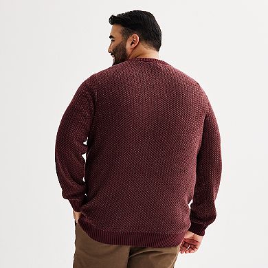 Big & Tall Sonoma Goods For Life® Knit Crewneck Sweater