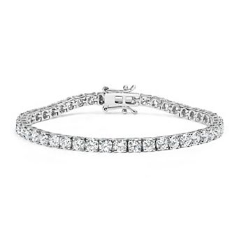 Haus of Brilliance 14k White Gold 1 Carat T.W. Lab-Grown Diamond Tennis Bracelet