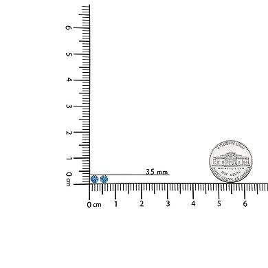 Haus of Brilliance 14k Gold 1/2 Carat T.W. Lab-Grown Blue Diamond Solitaire Stud Earrings