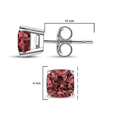 Haus of Brilliance 14k White Gold 1/2 Carat T.W. Lab-Grown Pink Diamond Solitaire Stud Earrings