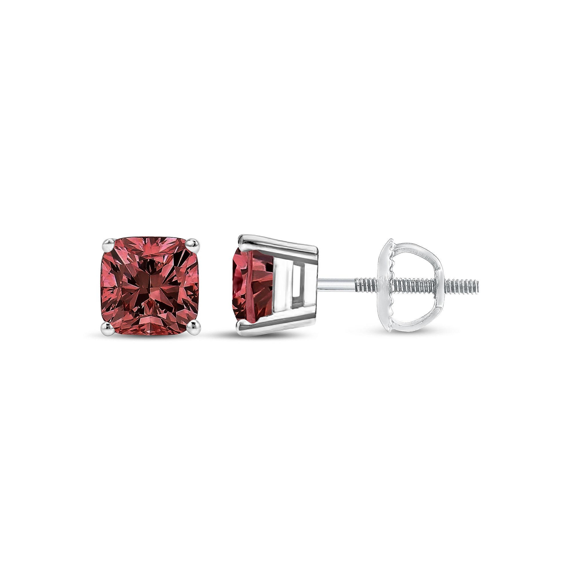 Haus of Brilliance 14k White Gold 1 1/2 Carat T.W. Lab-Grown Pink Diamond S