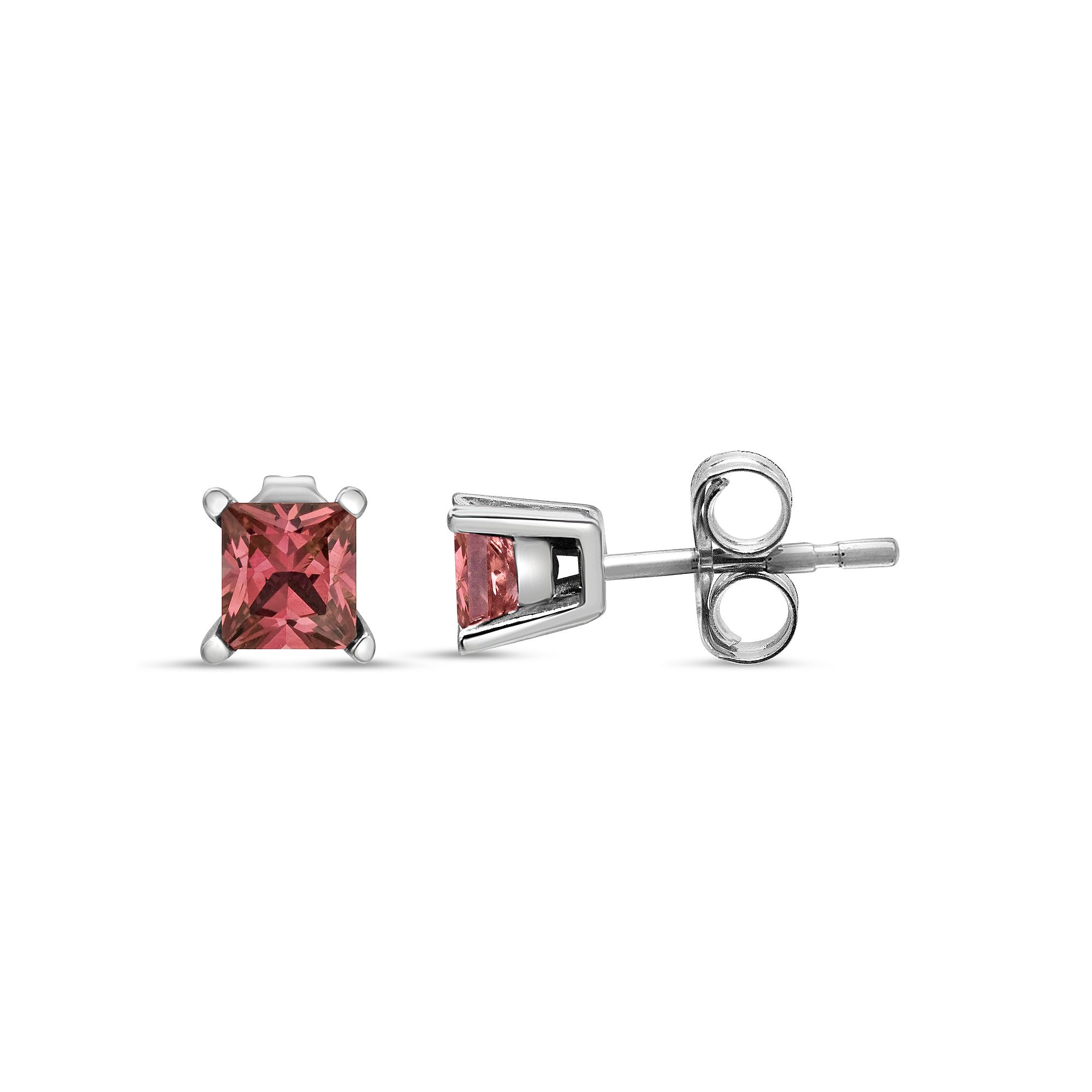 Haus of Brilliance 14k White Gold 1/2 Carat T.W. Lab-Grown Pink Diamond Sol