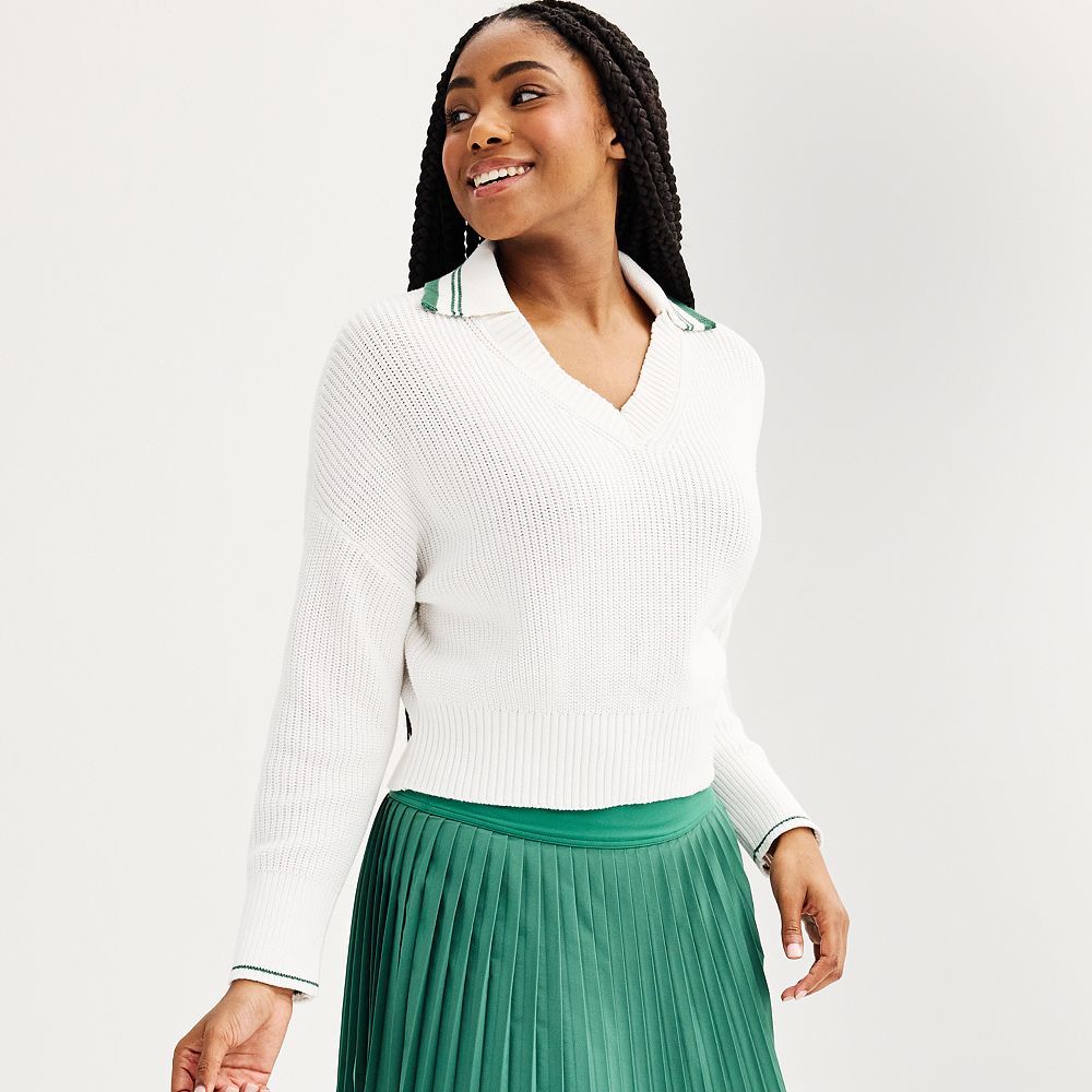 Women's FLX Tennis V-Neck Popover Sweater