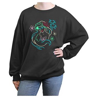 Disney's The Little Mermaid Ariel Line Art Juniors' Graphic Fleece