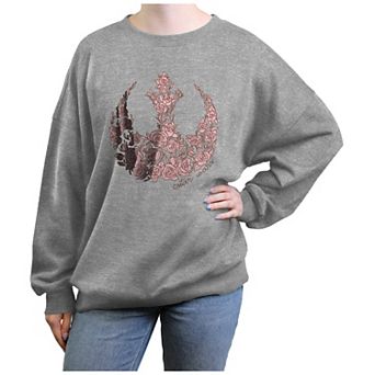 Juniors' Star Wars Rose Rebel Emblem Graphic Fleece