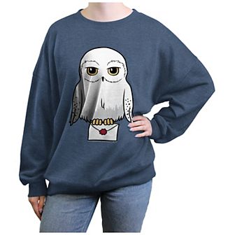 Juniors' Harry Potter Hedwig With Letter Graphic Fleece