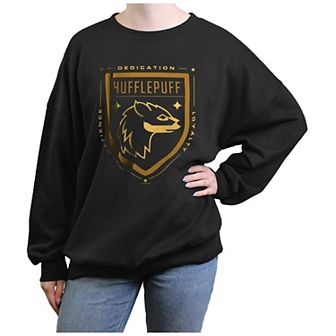 Juniors' Harry Potter Hufflepuff Crest Graphic Fleece