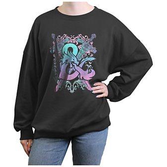 Juniors' Dungeons & Dragons Gradient Pastel Emblem Graphic Fleece
