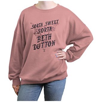 Juniors' Yellowstone Sorta Sweet Sorta Beth Dutton Graphic Fleece