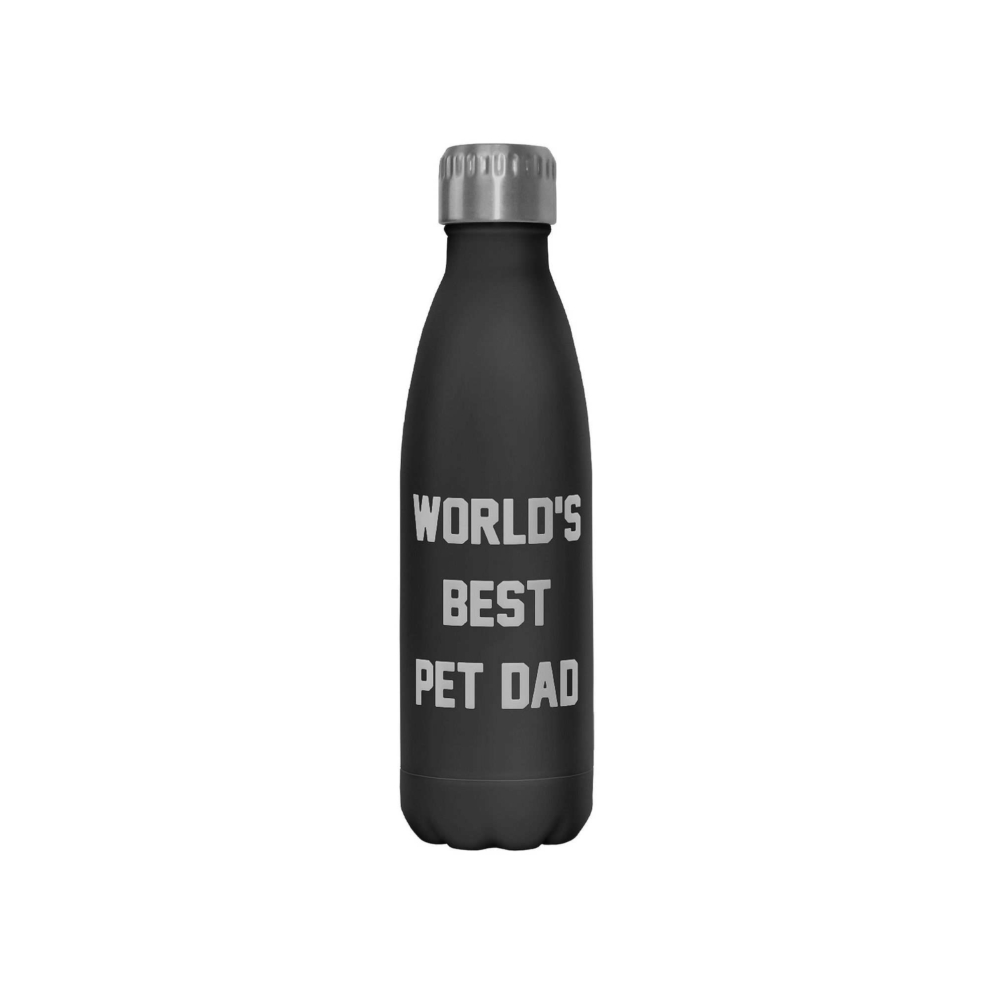 Worlds Best Pet Dad Graphic Bottle, Black