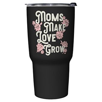 Moms Make Love Grow Graphic Travel Mug