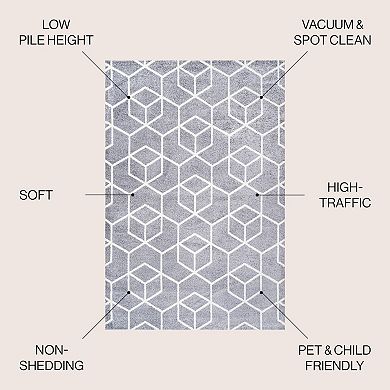 Tumbling Blocks Modern Geometric Area Rug