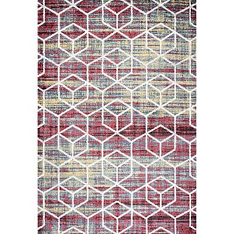 Tumbling Blocks Modern Geometric Area Rug